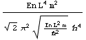 (En L^4 m^2)/(2^(1/2) π^2 (En L^2 m)/ℏ^2^(1/2) ℏ^4)